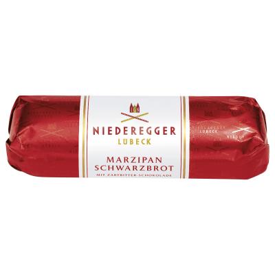 Niederegger Marzipan Schwarzbrot im Verkaufskarton 125g