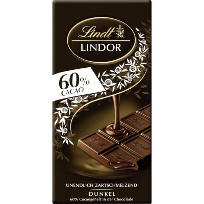 Lindt LINDOR Tafel 60% --- 100g