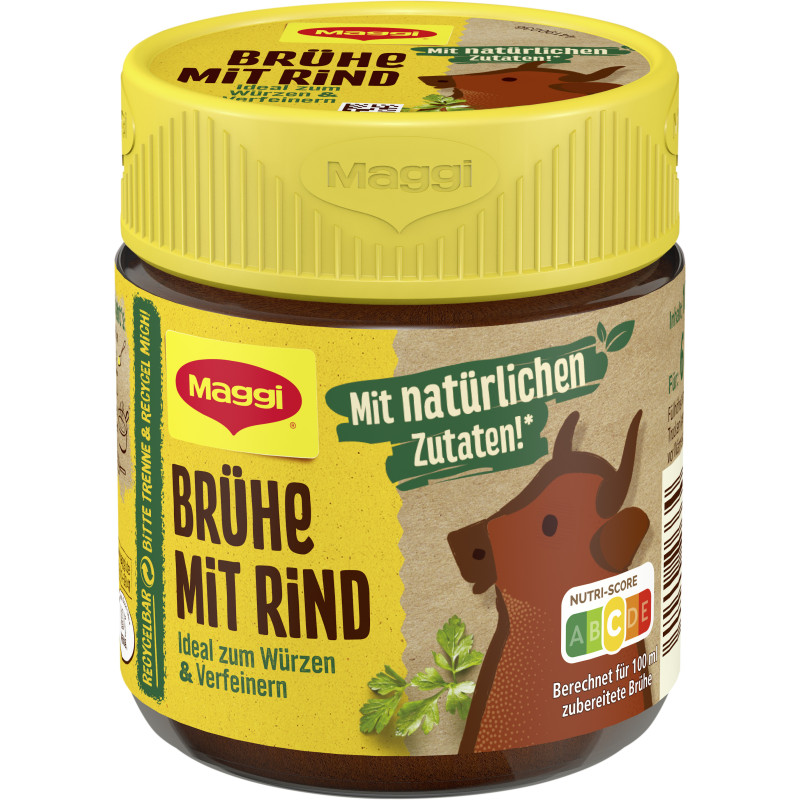 MAGGI Brühe mit Rind Glas 108g, ergibt 6 Liter