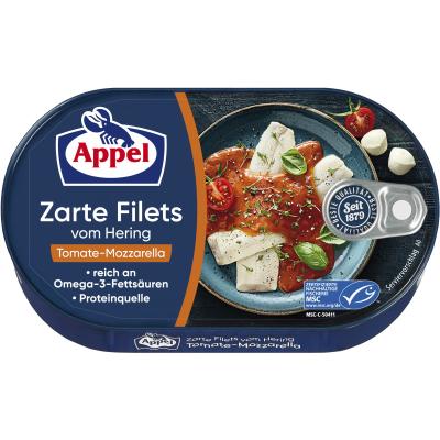 Appel MSC Herring Fillets Tomato-Mozzarella 200g
