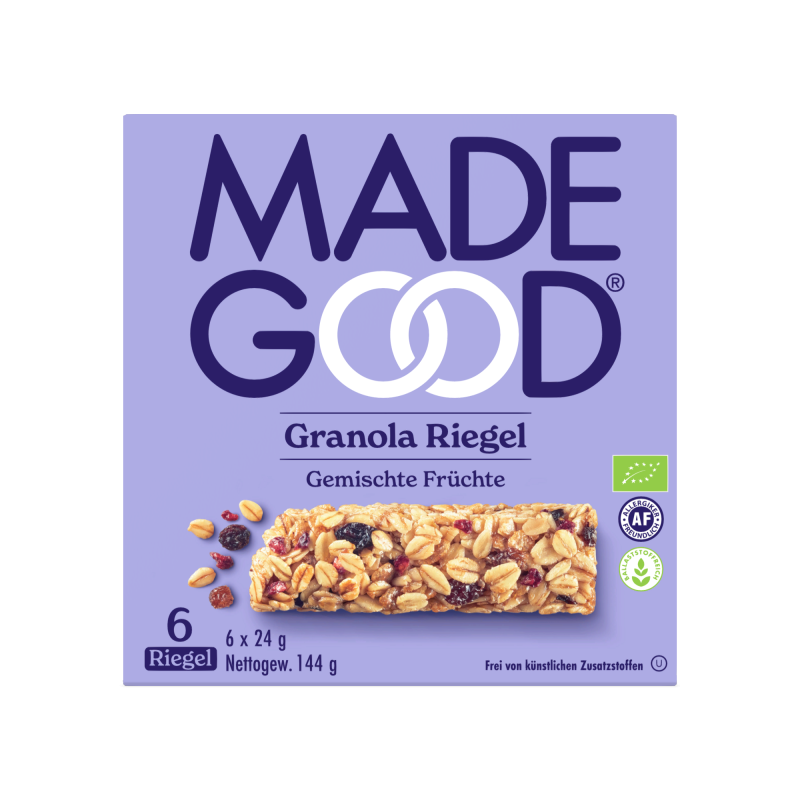 MadeGood Granola Riegel Gemischte Früchte 144g