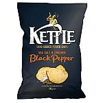 KETTLE CHIPS CRUSH BLACK PEPPER 130g