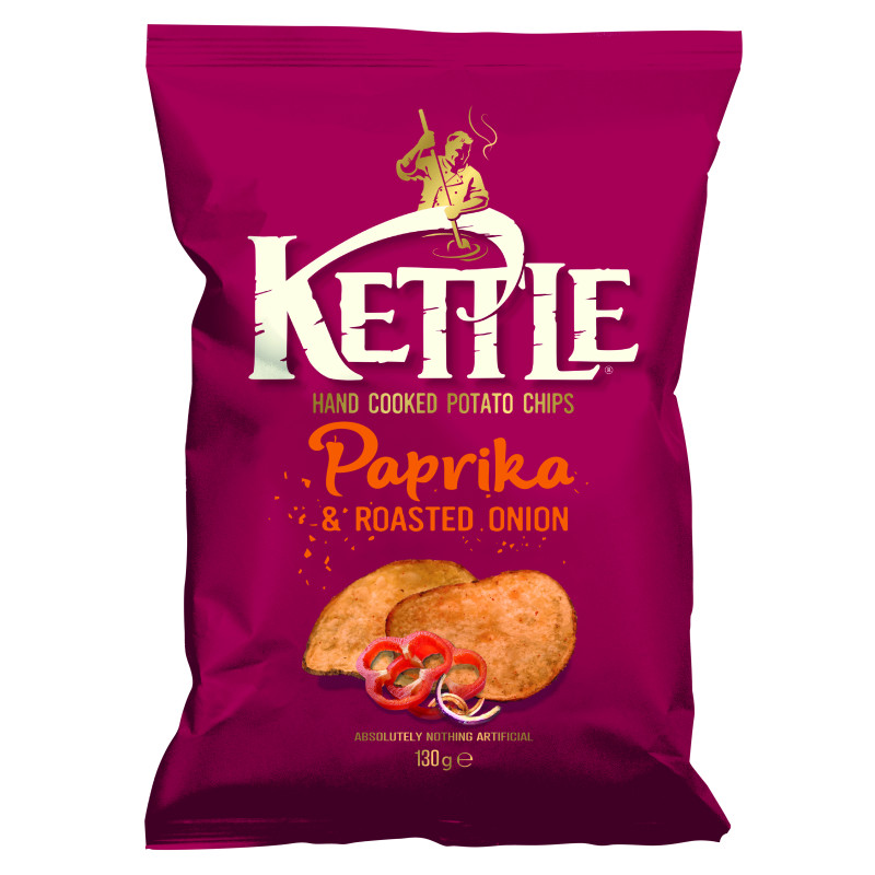 KETTLE CHIPS PAPRIKA ROAST ONION 130g