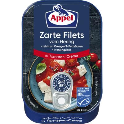 Appel MSC Herring Fillets Tomato Cream 100g