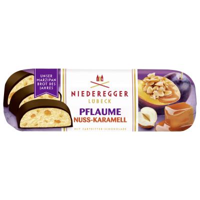 Niederegger Our Marzipan Bread of the Year 2025 "Plum-Nut-Caramel" in Dark Chocolate 125g