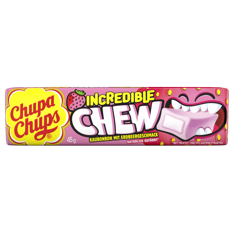 Chupa Chups Incredible Chew Erdbeere 45g