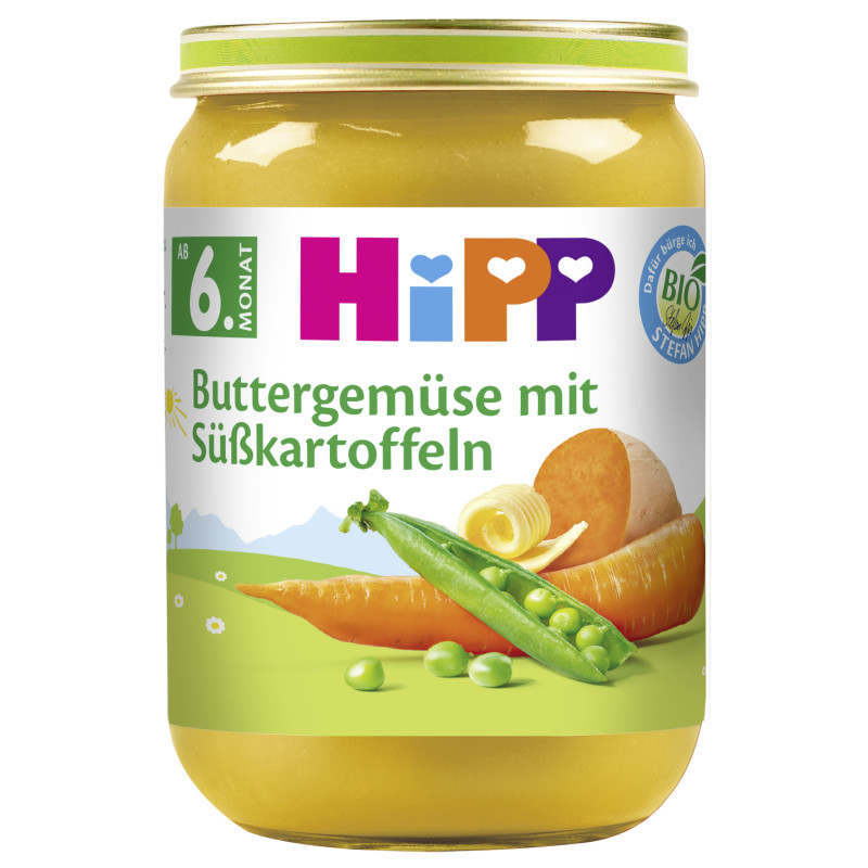 HiPP Buttergemüse mit Süßkartoffeln, ab 6. Monat, 190g