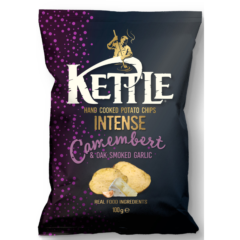 KETTLE CHIPS INTENSE CAMEMB GARLIC 100g