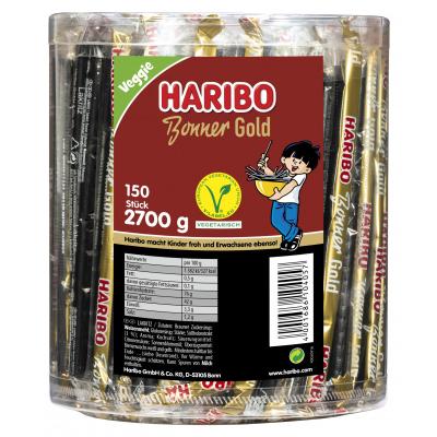 Haribo Licorice Bonner Gold 1 can 150 pcs = 2700g