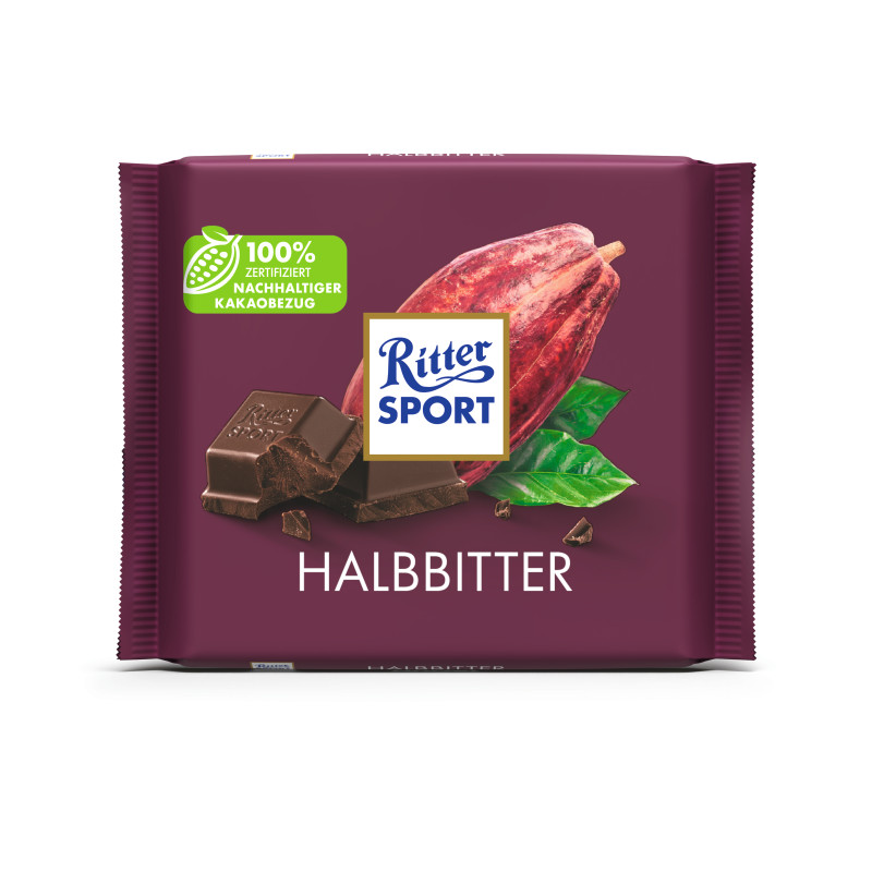 Ritter Sport Halbbitter Tafel 100g