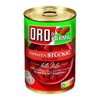 ORO di Parma stückige Tomaten, scharf, 425ml