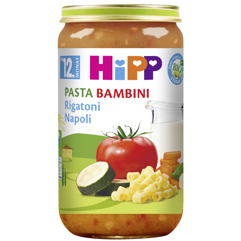 HiPP Pasta Bambini-Rigatoni Napoli 250g