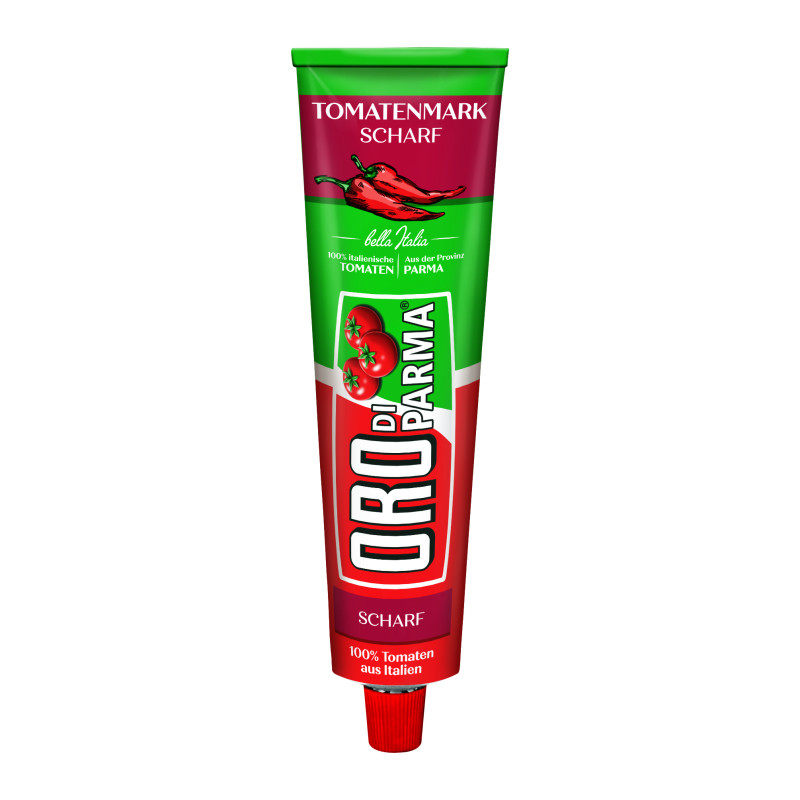 Oro di Parma Tomatenmark mit Paprika, scharf, 200g
