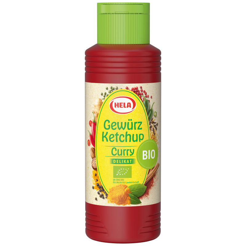 Hela Gewürz Ketchup Curry delikat Bio 300ml