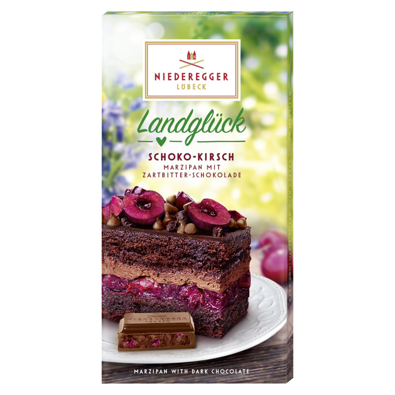 Niederegger Marzipan Tafel-Schokolade Schoko-Kirsch "Landglück" 110g