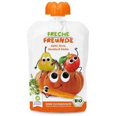 Cheeky Friends Organic Squeezy Apple, Pear, Carrot & Pumpkin 100g