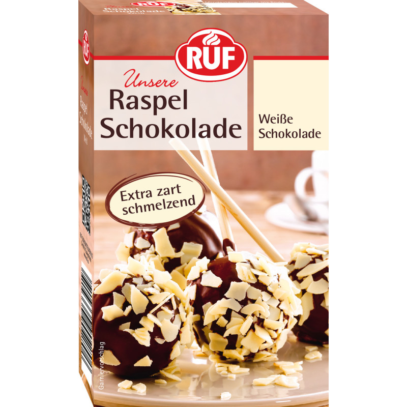 RUF Raspel Schokolade Weiss 100g