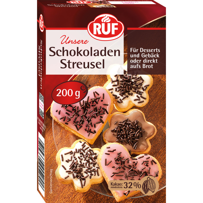 RUF Schokoladen Streusel 200g