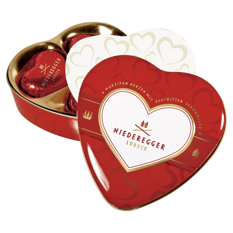 Niederegger Marzipan Herzen in Geschenkdose 75g