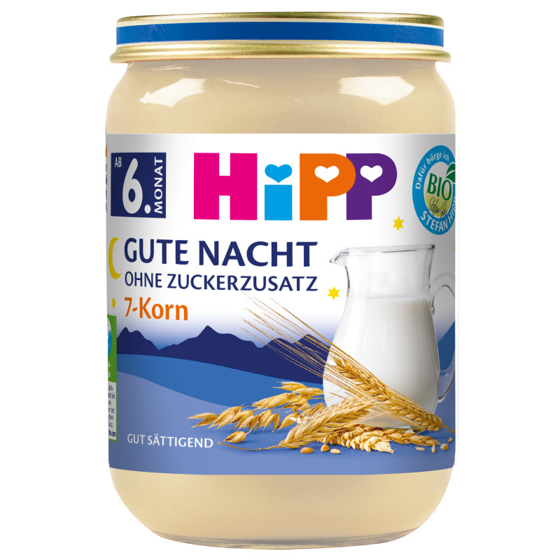 HiPP Bio Gute Nacht, 7-Korn, ohne Zuckerzusatz, 190g