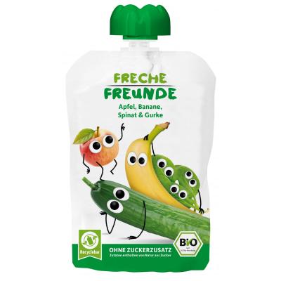 Cheeky Friends Organic Pouch Apple, Banana, Spinach & Cucumber 100g