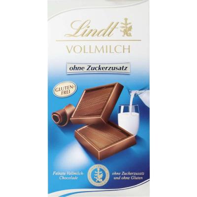 Lindt Vollmilch ohne Zuckerzusatz 100g