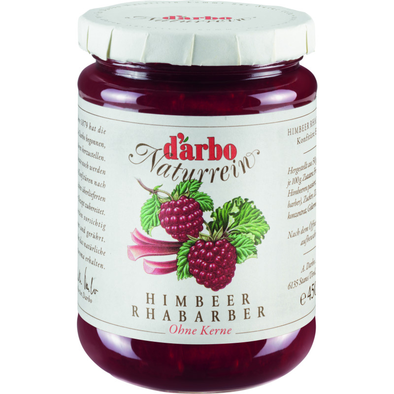 Darbo Naturrein Himbeer-Rhabarber 450g