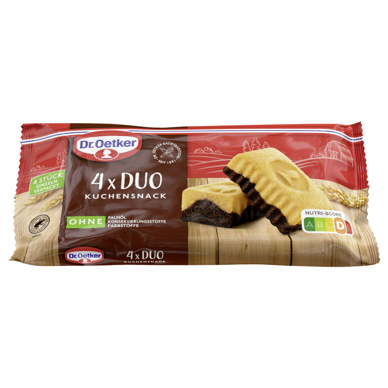 Dr. Oetker fertiger Kuchensnack Duo 4er RAC MB 140g