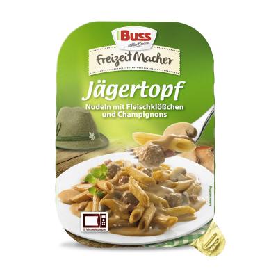 Buss Jägertopf Nudeln mit Fleischklößchen und Champignons 300g