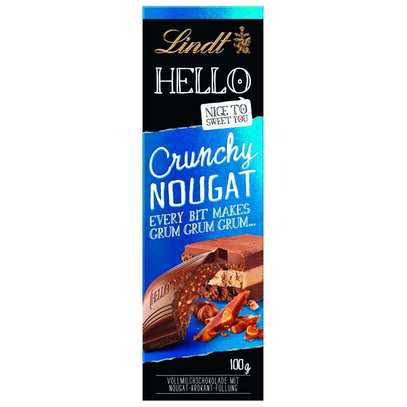 Lindt Hello Tafel Crunchy Nougat 100g