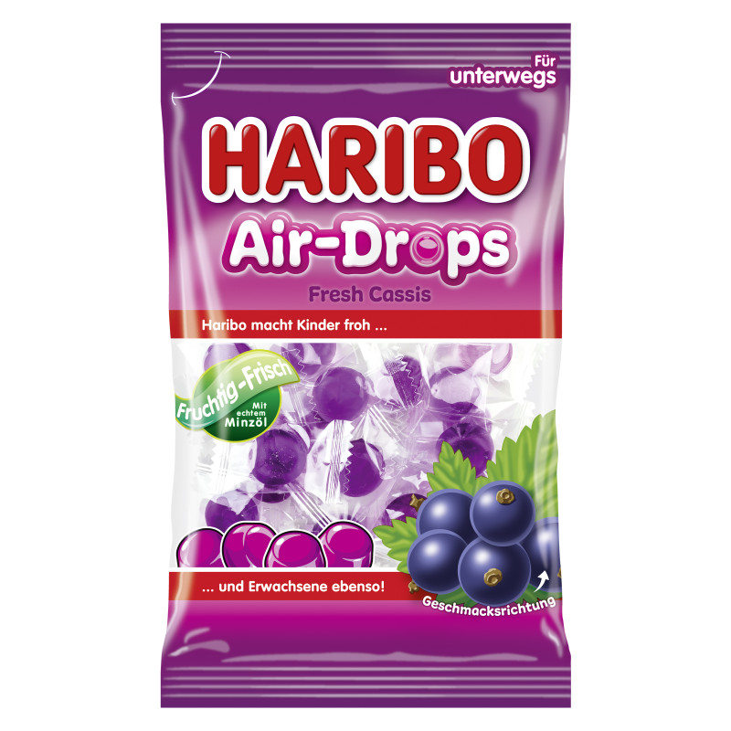 Haribo Air-Drops Fresh Blackcurrant 100 g