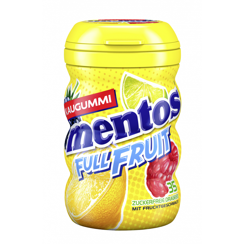 MENTOS Gum Full Fruit Curvy Dose 70g