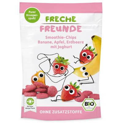 Cheeky Friends Organic Smoothie Chips Banana, Apple, Strawberry with Yogurt 16g
