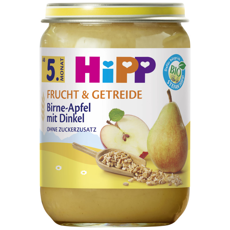 HiPP Bio Frucht und Getreide Birne-Apfel mit Dinkel, 190g