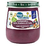 Freche Freunde Bio Gläschen Abendbrei Apfel, Blaubeere m. Hafer 120g