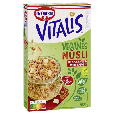 Dr. Oetker Vitalis Vegan Knusper Apple White Chunks 400g