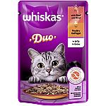WHISKAS® DUO Portionsbeutel mit Rind & Geflügel in Gelee 85g