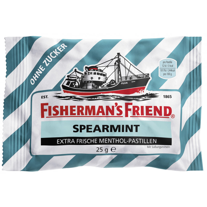 Fisherman's Friend Green Mint no Sugar 25g