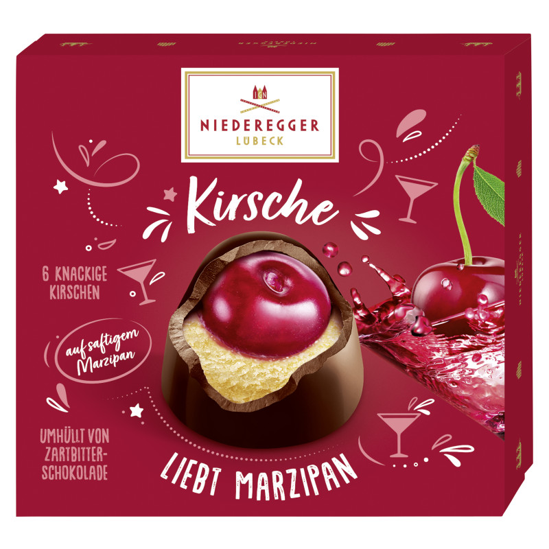 Niederegger Marzipan Pralinés »Kirsche liebt Marzipan« 108g