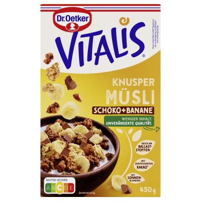 Dr. Oetker Vitalis Knuspermüsli Schok.Banane RAC MB 450g
