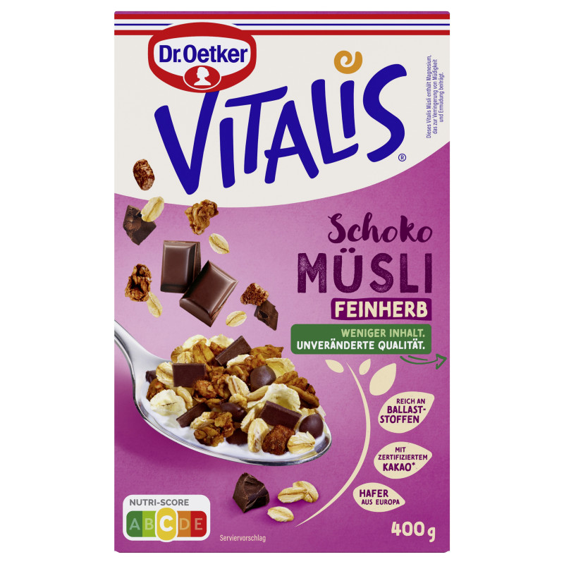 Dr. Oetker Vitalis Chocolate Muesli bittersweet RAC MB 400g
