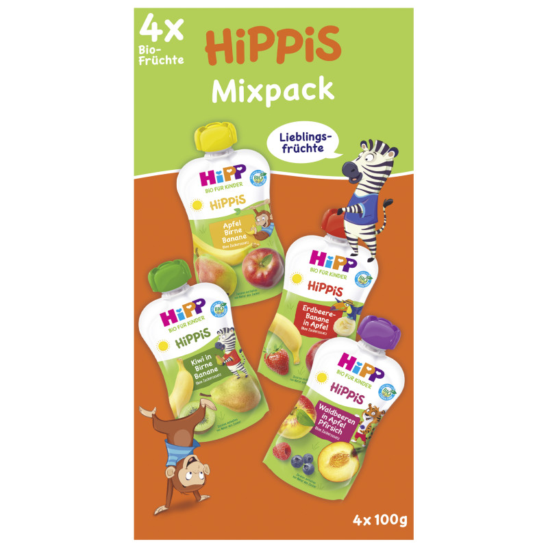 Hipp HiPPiS 4er Mixpack mit je 100g