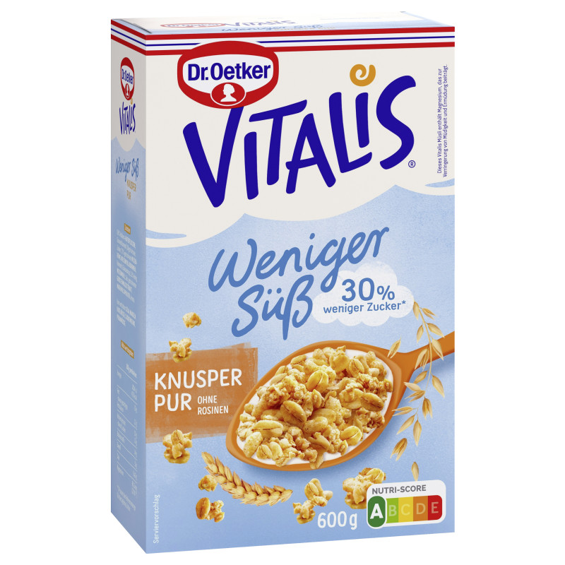 Dr. Oetker Vitalis Weniger süß Knusper Pur 600g