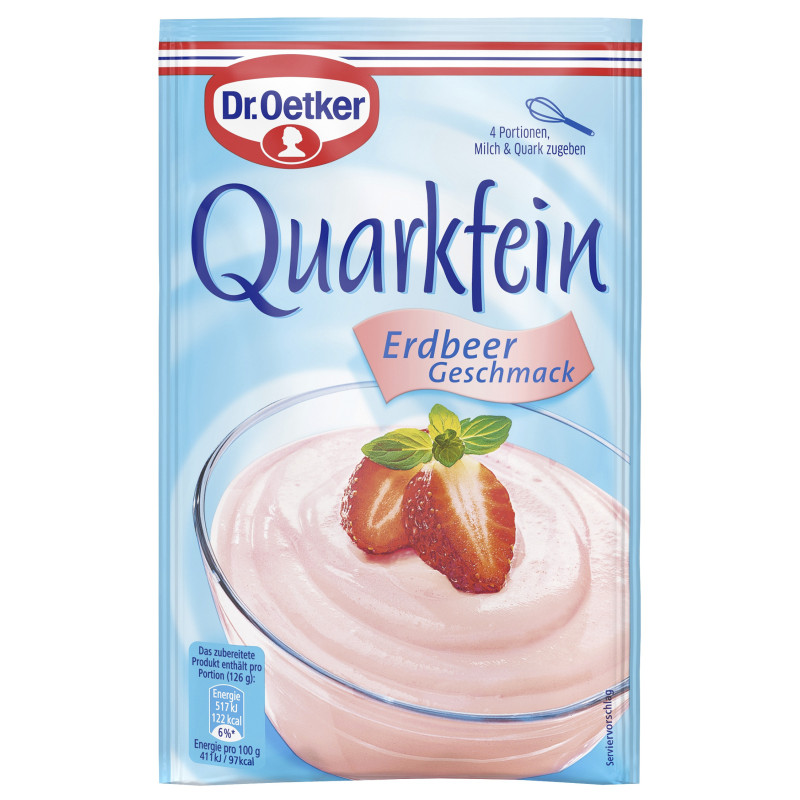 Dr. Oetker Quarkfein Erdbeer-Geschmack 56g