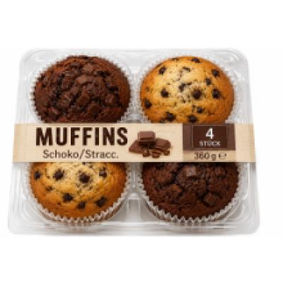 7 Pal. / 3534 Pcs Muffins Schoko/Stracc. 6x360g