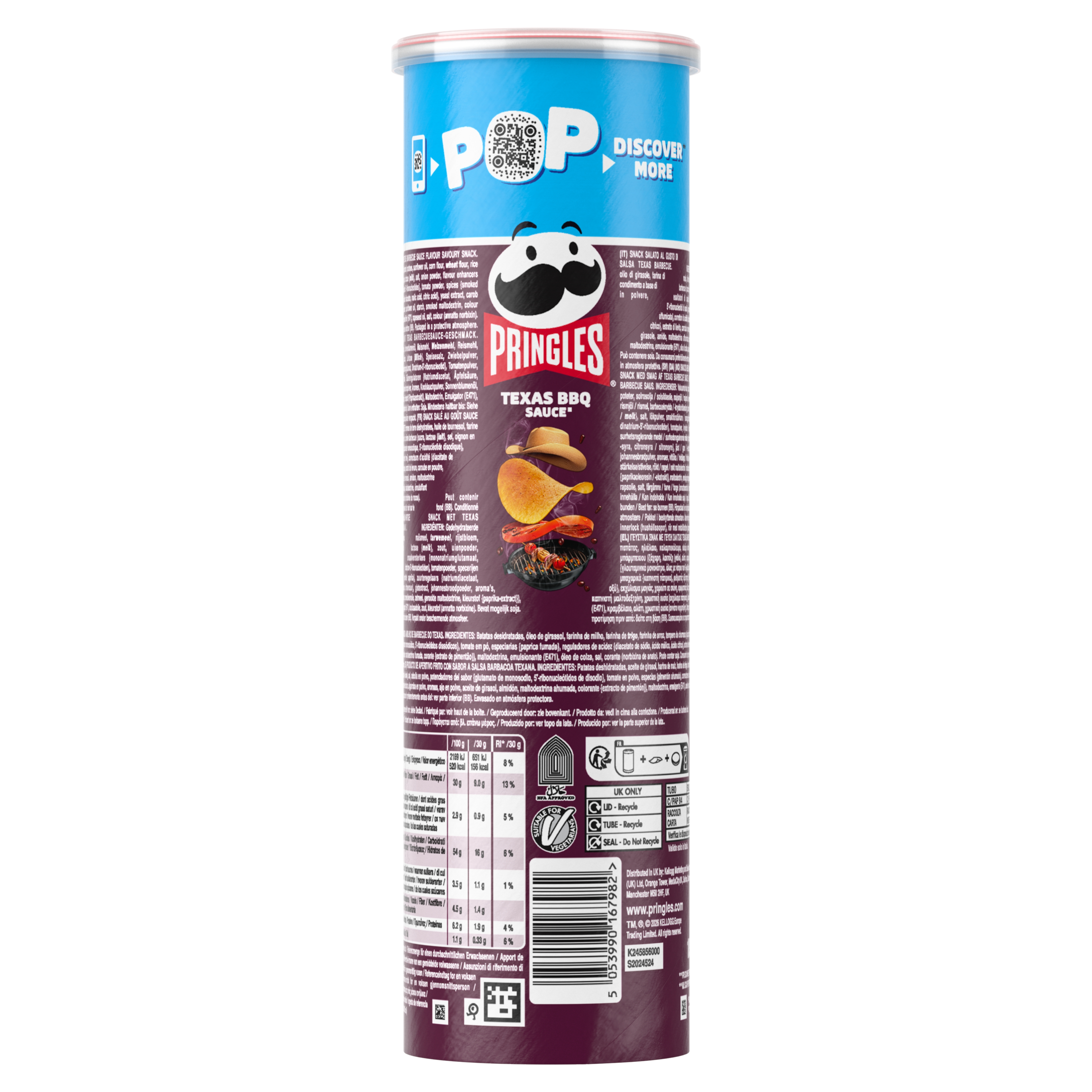 Pringles Knabbergebäck Texas Barbecuesauce 185g