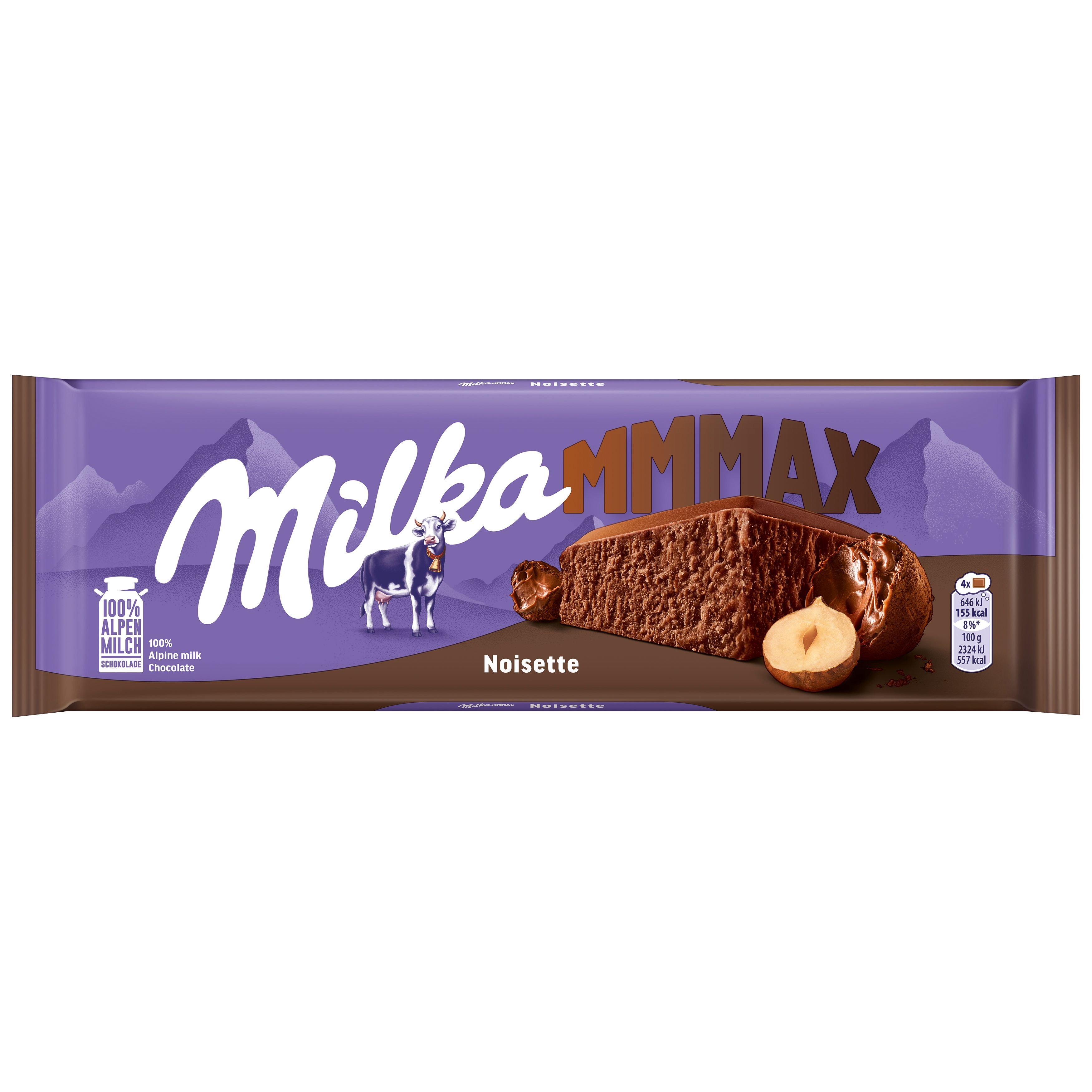 Milka Alpenmilch Schokolade mit Haselnussmasse 250g