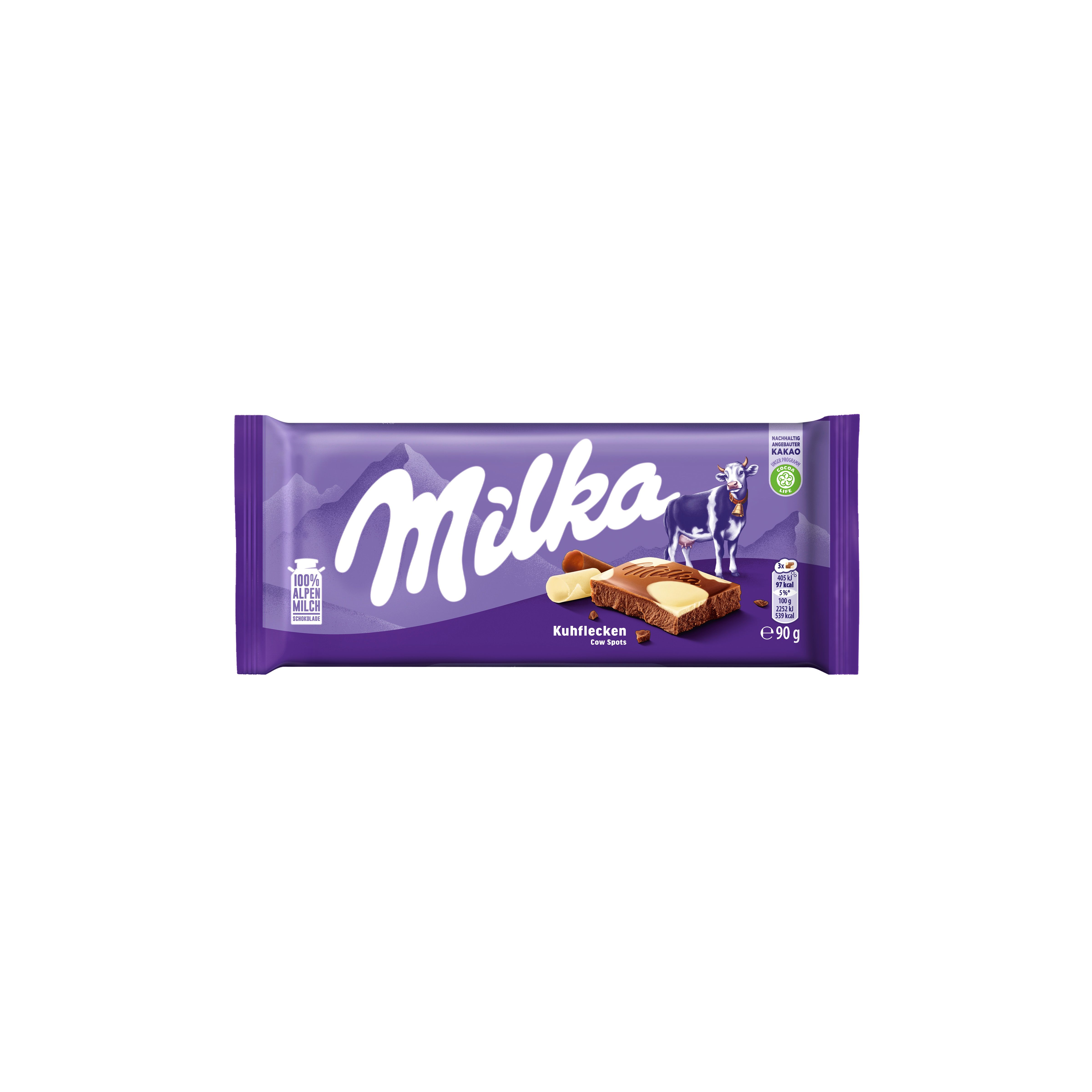Milka Alpenmilch Schokolade mit weisser Schokolade 90g