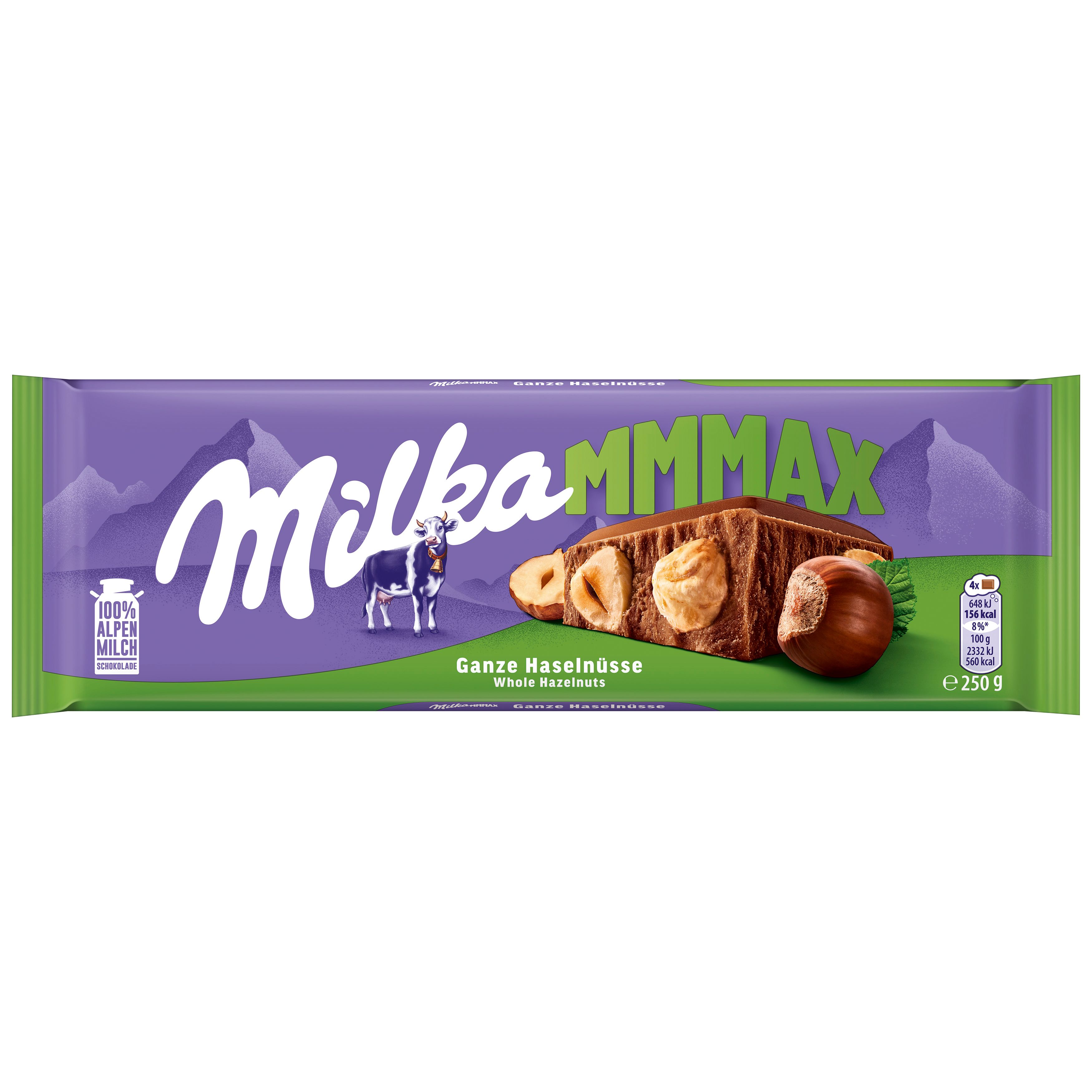 Milka Alpenmilch Schokolade Ganznuss 250g