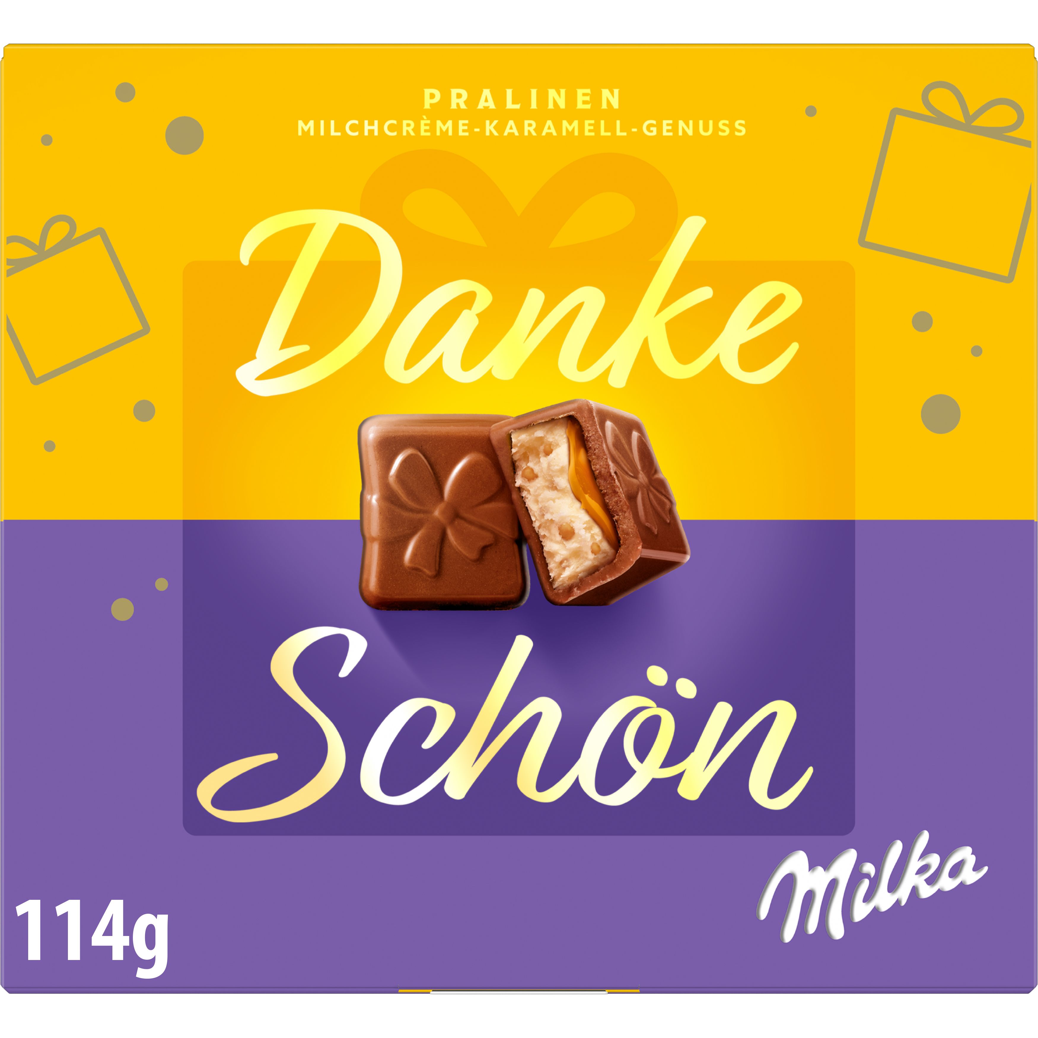 Milka Pralinen Alpenmilch Schokolade Karamell 114g